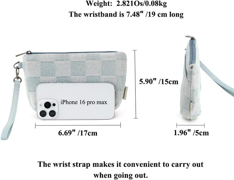 BBORGDC Small Wristlet Wallets for Women, Zip Clutch Bag with Wristlet Pouch, 3-Zipper Original Design - Image 2